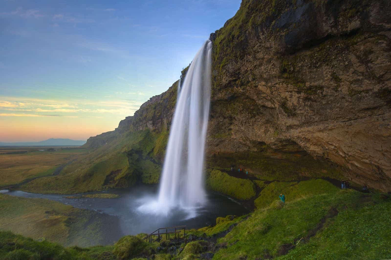 Seljalandsfoss is a close to 60 meter high free falling waterfall